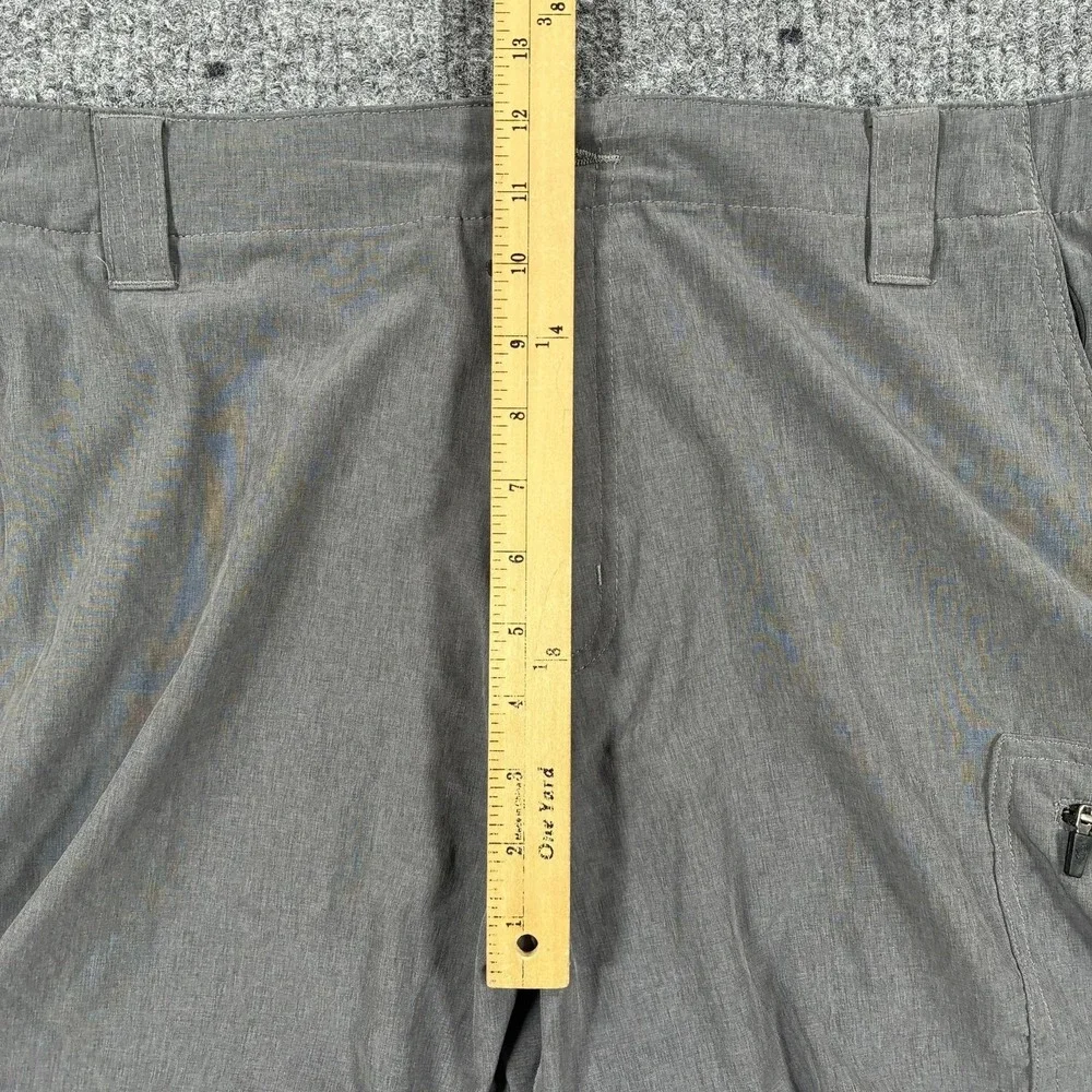 Body Glove Cargo Shorts Mens Size 36 Gray Stretch Lightweight Zip Pocket Summer